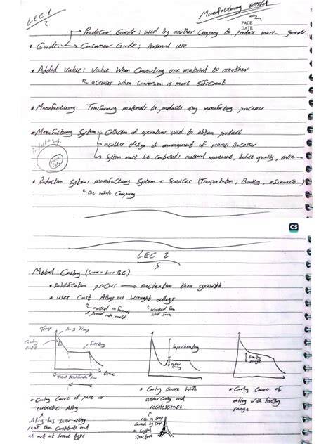 Manufacturing Notes Pdf