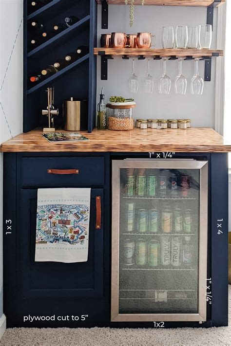 Wine Fridge Cabinet Diy Bar Cabinet Built In Bar Cabinet Pantry