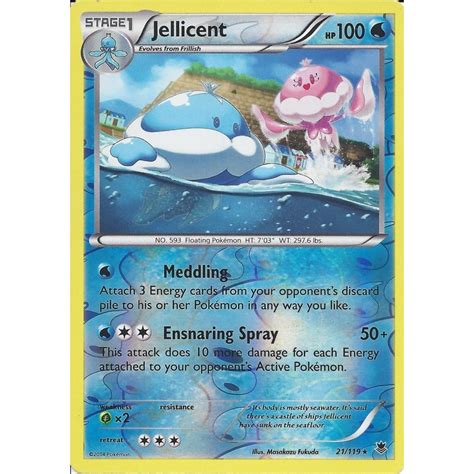 Pokemon Trading Card Game Jellicent Rare Reverse Holo Xy