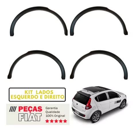 Kit 4 Molduras Paralama Fiat Novo Palio Sporting Original