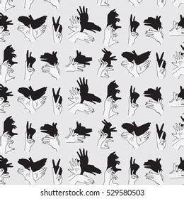 Shadow Hand Vector Pattern Stock Vector (Royalty Free) 529580503 | Shutterstock