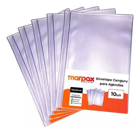 Envelope Canguru Cristal Para Agenda Cmx Cm Marpax Un