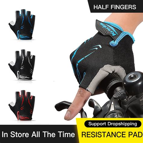 Guantes De Ciclismo De Medio Dedo Para Hombre A Prueba De Golpes