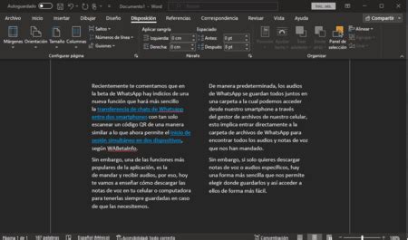 C Mo Crear O Poner Dos Columnas En Word De Microsoft Office As Puedes