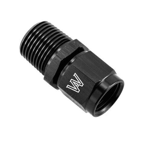 6an Female Flare To 3 8 Npt Male Adapter 6an Fitting Aluminum Black Ebay