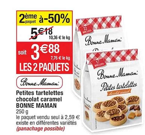 Promo Petites Tartelettes Chocolat Caramel Bonne Maman Chez Cora