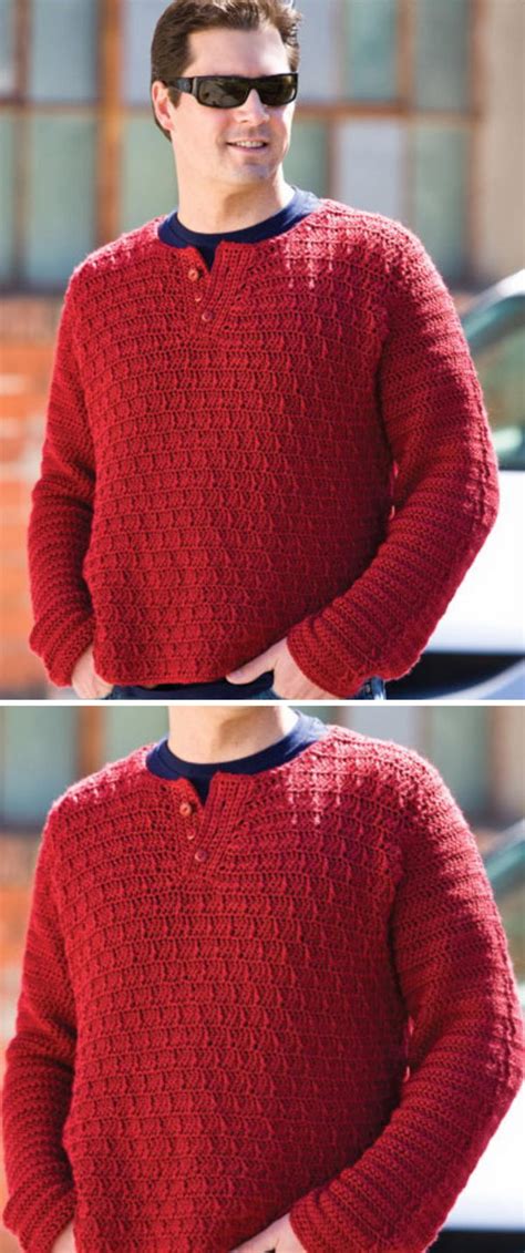 15 Crochet Men Sweater Patterns