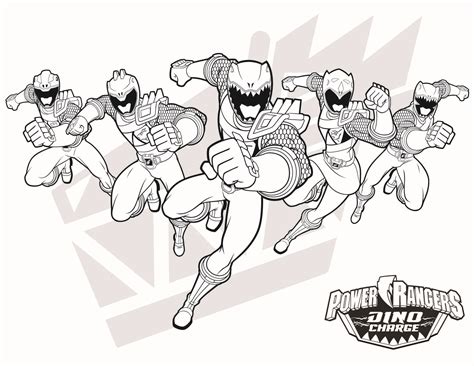 Power Rangers Coloring Pages Dino Charge