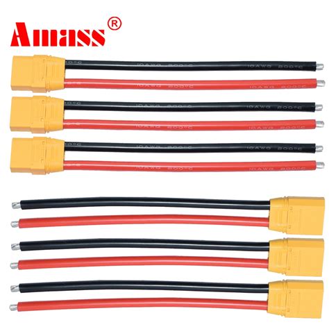 3PCS Amass XT90H XT90 Wire XT 90 Plug Male And Female Connector 180mm