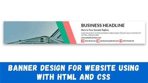 Banner Design For Website With Html And Css Webmode Banner Design