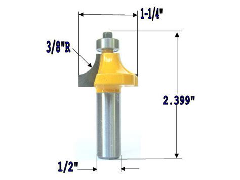 1pc 1 2 Sh 3 8 Radius 1 1 4 Cutting Diameter Round Over Router Bit