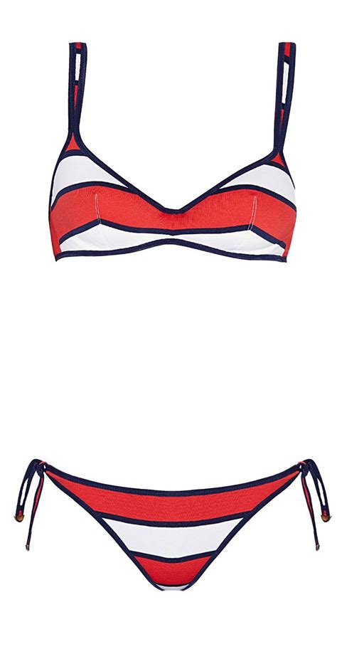 Bikini De Rayas En Color Rojo Azul Y Blanco Yodona Moda EL MUNDO