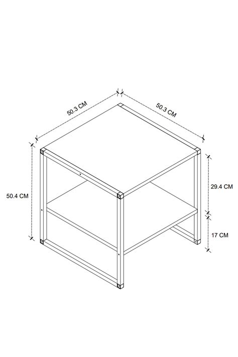 Bofigo Home Outdoor You Bofigo 50x50 Metal Orta Sehpa Kare Orta