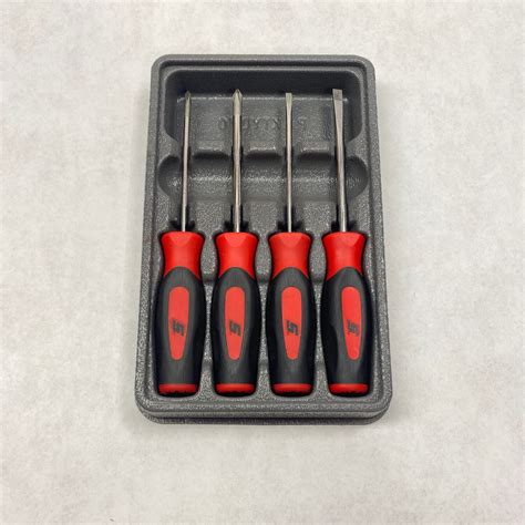 Snap On 4 Pc Instinct Soft Grip Mini Tip Combination Screwdriver Set