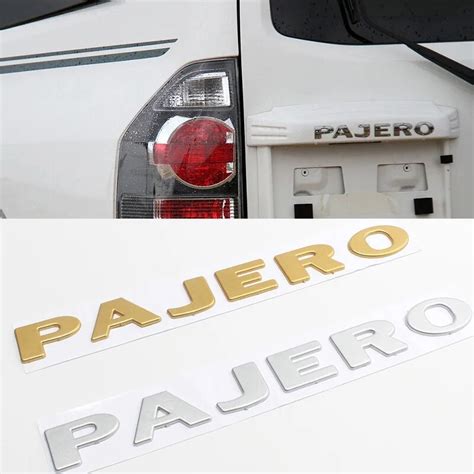 Abs Pajero Letter Logo Car Front Back Rear Emblem Stickers And Decals