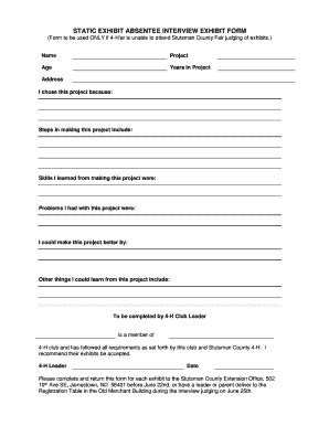 Fillable Online Wells County H Absentee Interview Judging Form Ribbon