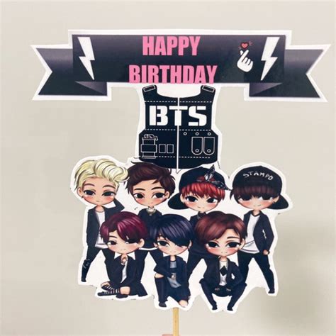 Free Printable Bts Birthday Cake Topper Printable Personalised Bts