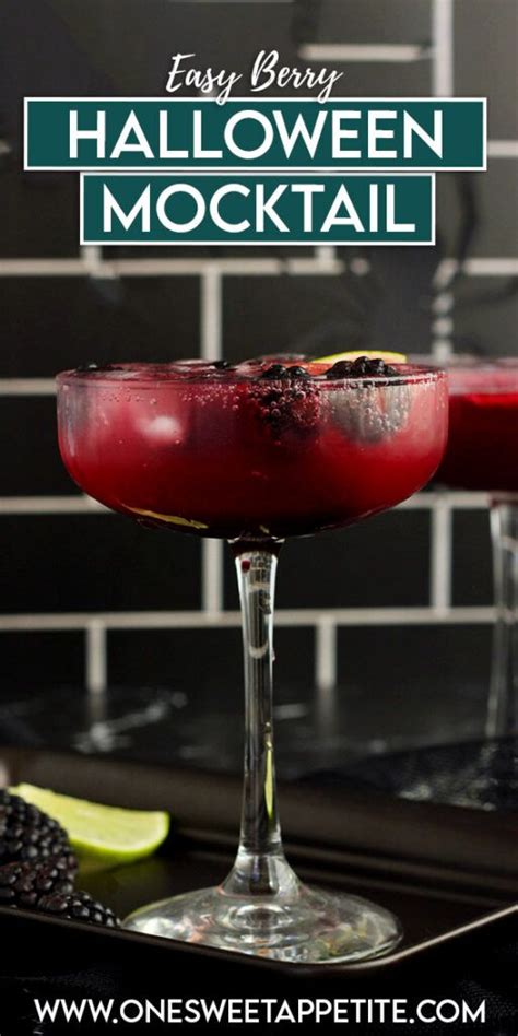 Halloween Mocktail Recipe Non Alcoholic One Sweet Appetite