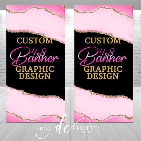 Custom Design 4x8 Banner Print and Ship – Diva Creative Studio