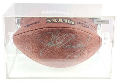 Lot - John Elway Autographed Superbowl XXXIII Football