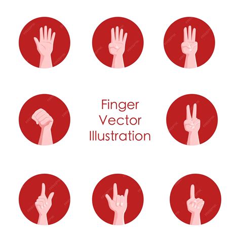 Premium Vector Finger Gesture Vector Illustration