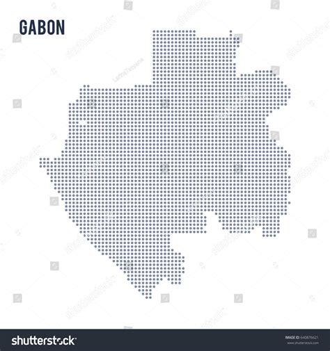 Vector Dotted Map Of Gabon Isolated On White Royalty Free Stock