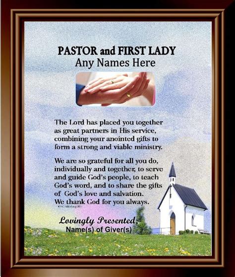 Pastor And Wife Pastor And First Lady Personalized Appreciation