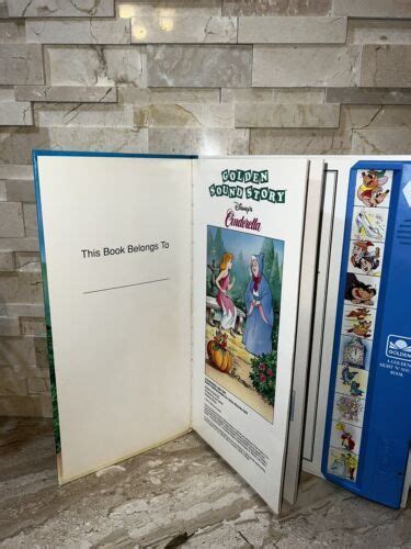 Golden Sound Story Disney S Cinderella Electronic Storybook St Ed Vtg