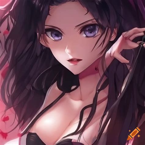 Anime Woman With Black Hair On Craiyon