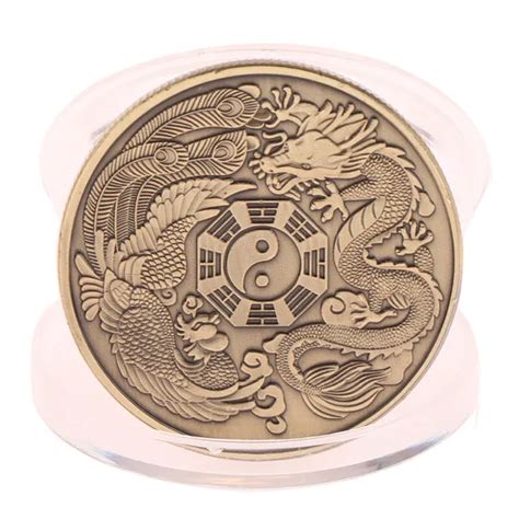 New Dragon Phoenix Commemorative Coin Tai Chi Eight Diagrams Challenge