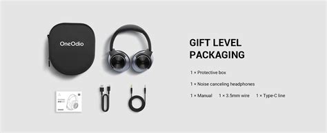 OneOdio A10 Hybrid Active Noise Cancelling Headphones Wireless Over