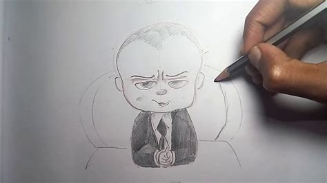 Boss Baby Drawing With Pencil