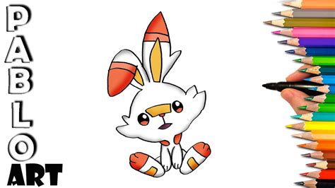 How To Draw Scorbunny From Pokemon Learn To Draw Step By Step YouTube