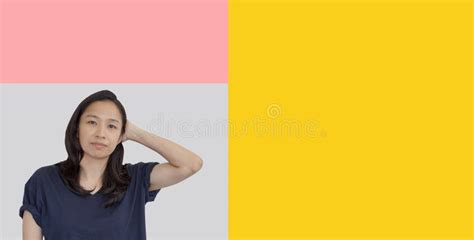 Asian Mixed Race Middle Mature Woman Smiling Positive Happy Expression