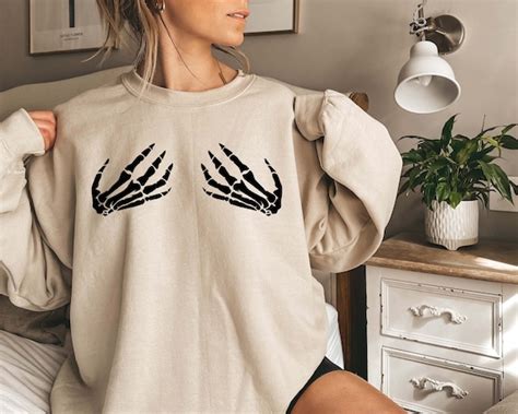 Skeleton Hands Sweatshirt Skeleton Sweatshirt Skeleton Hand Etsy