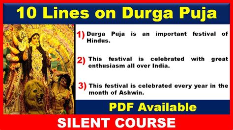 10 Lines On Durga Puja In English Few Lines About Durga Puja Durga