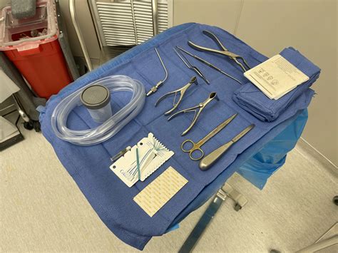 Closed Nasal Fracture Mayo Stand And Back Table Setup Cstsetup