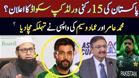 Imad Wasim And Muhammad Amir Comeback In Pakistan Cricket Team