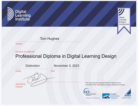 Tom Hughes on LinkedIn: Delighted to receive confirmation of my Diploma ...