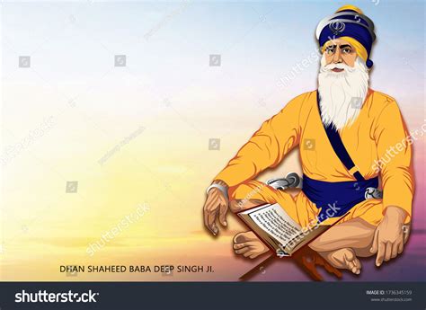 Illustration Baba Deep Singh Ji Stock Illustration 1736345159