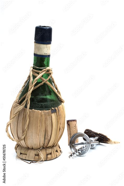 Alte Italienische Weinflasche Flasche Leer Stock Foto Adobe Stock