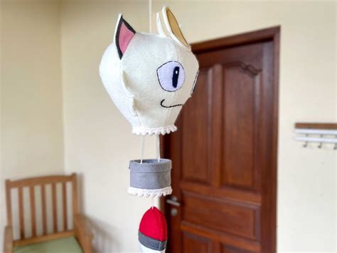 Pdf Meowth Hot Air Baloon Pattern Pokemon Baby Mobile Etsy