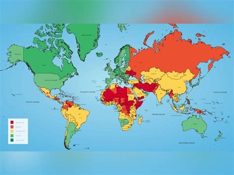 Urlaub 2024 Risk Map Das sind gefährlichsten Länder für Reisende