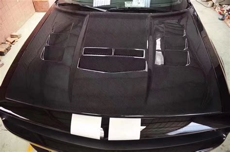 Carbon Fiber Fibre Engine Vent Bonnet Hood For Dodge Challenger V6 2015