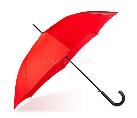 Red Umbrella Stock Photo Image Of Cover Rainy Isolated