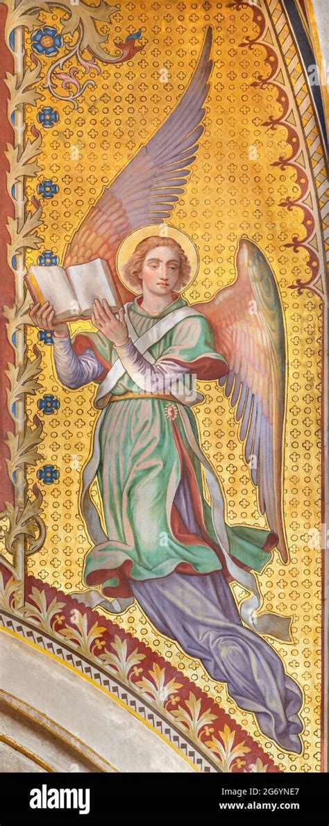 Vienna Austira Juni The Fresco Of Angel With The Book In