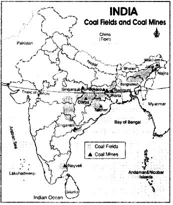 1) Which state is Raniganj coal mine located in? 2) Where is the coal field located in Tamilnadu ...