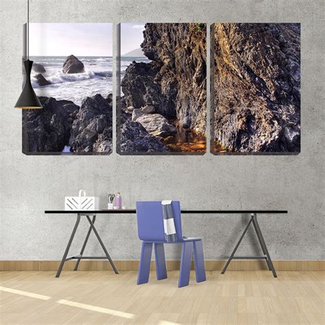 Quadro Decorativo Gua Do Mar Entre Montanha X No Elo Crielife