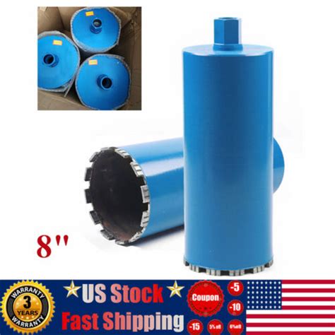 8 Wet Diamond Core Drill Bit Hole Saw Fit Concrete Asphalt Marble Granite Brick Ebay