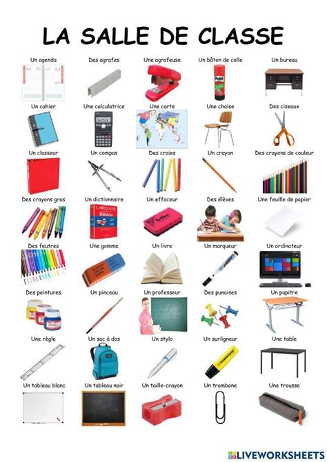 A Poster With Different Types Of School Supplies